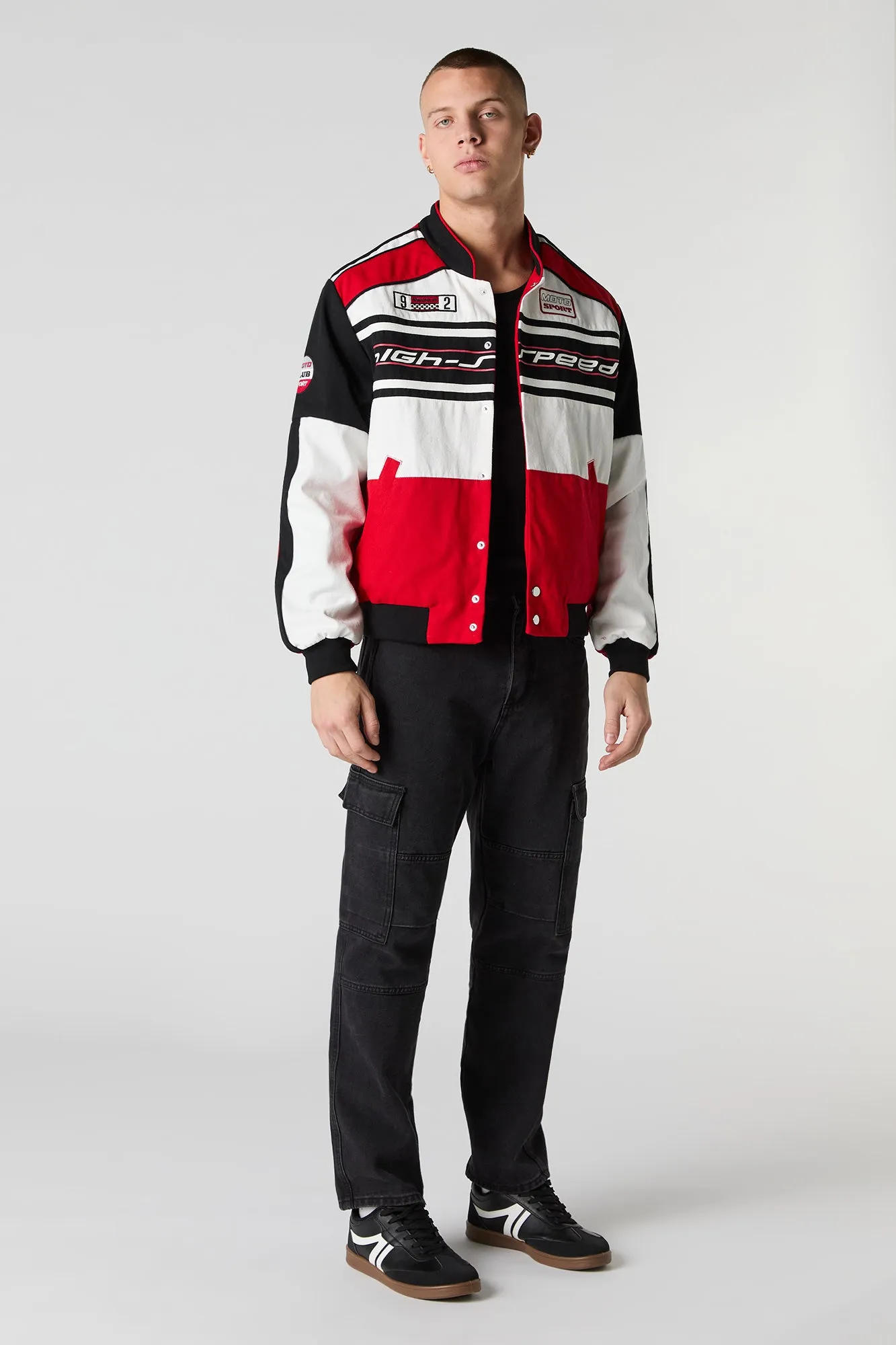 Blouson de course avec motif brodé Moto Sport sold by Urban Planet product image thumbnail 3