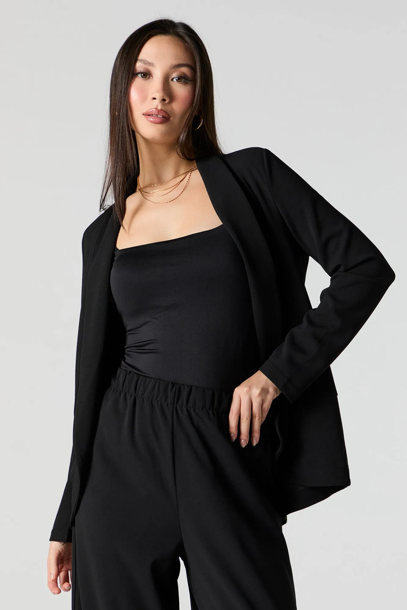 Blazer ouvert en crêpe sold by Urban Planet product image thumbnail 4