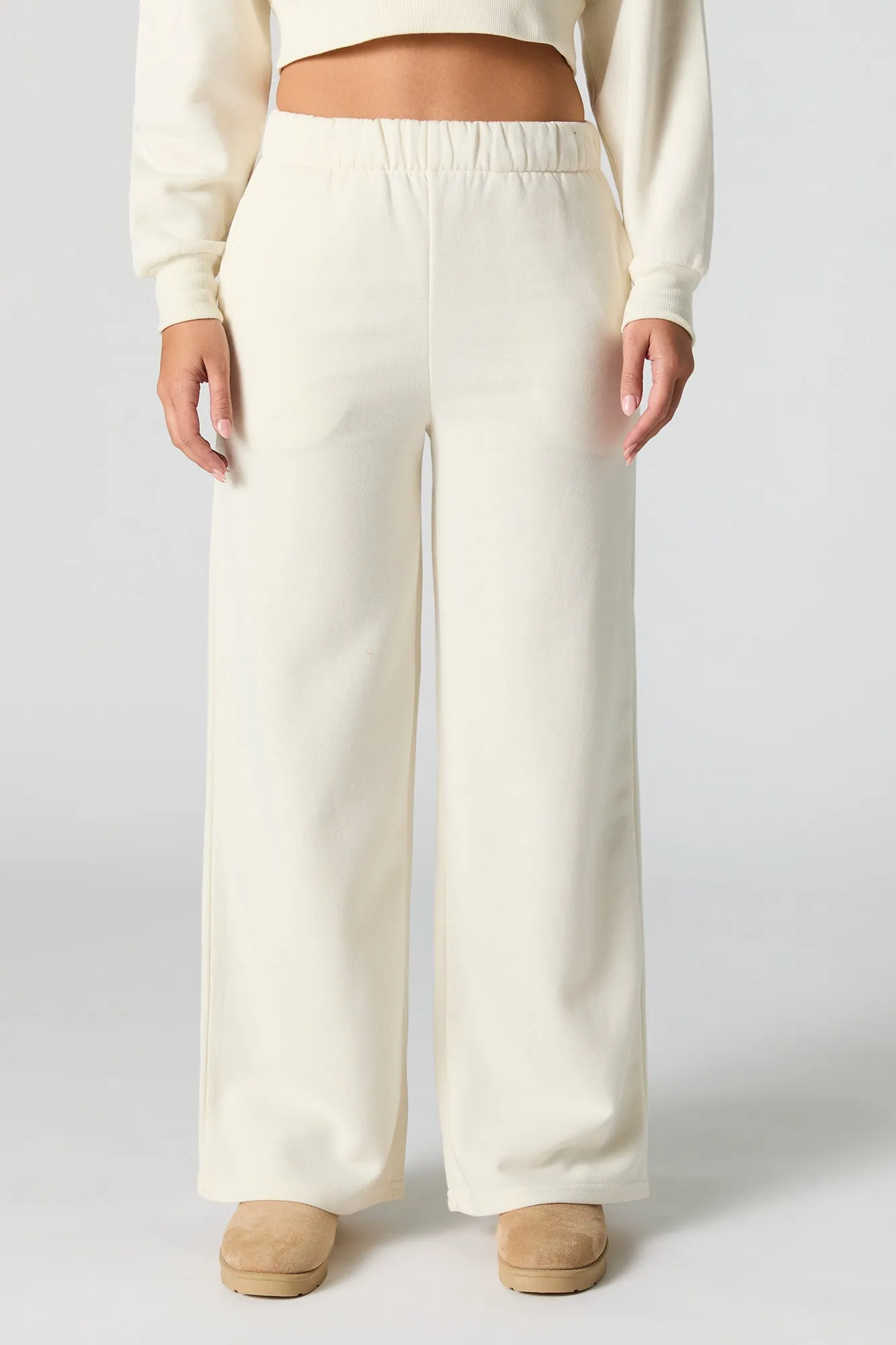 Fleece Wide Leg Sweatpant sold by Urban Planet product image thumbnail 2