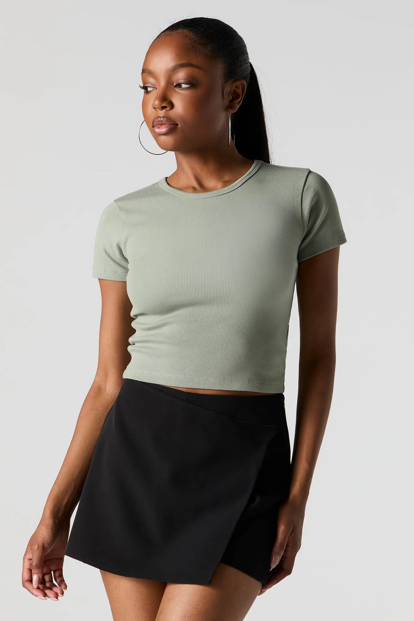 T-shirt ultracourt côtelé sold by Urban Planet