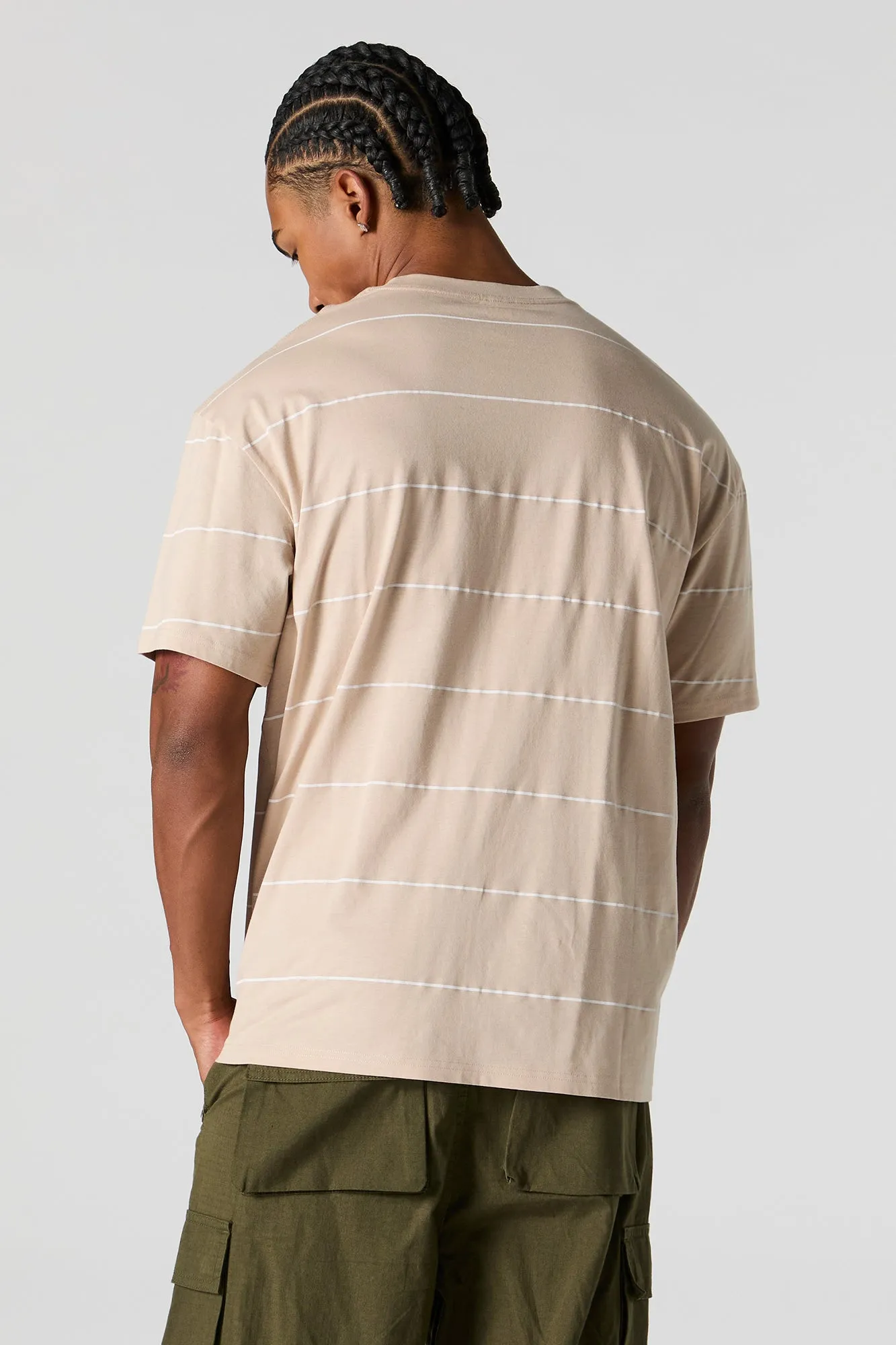 City Embroidered Striped T-Shirt sold by Urban Planet product image thumbnail 2