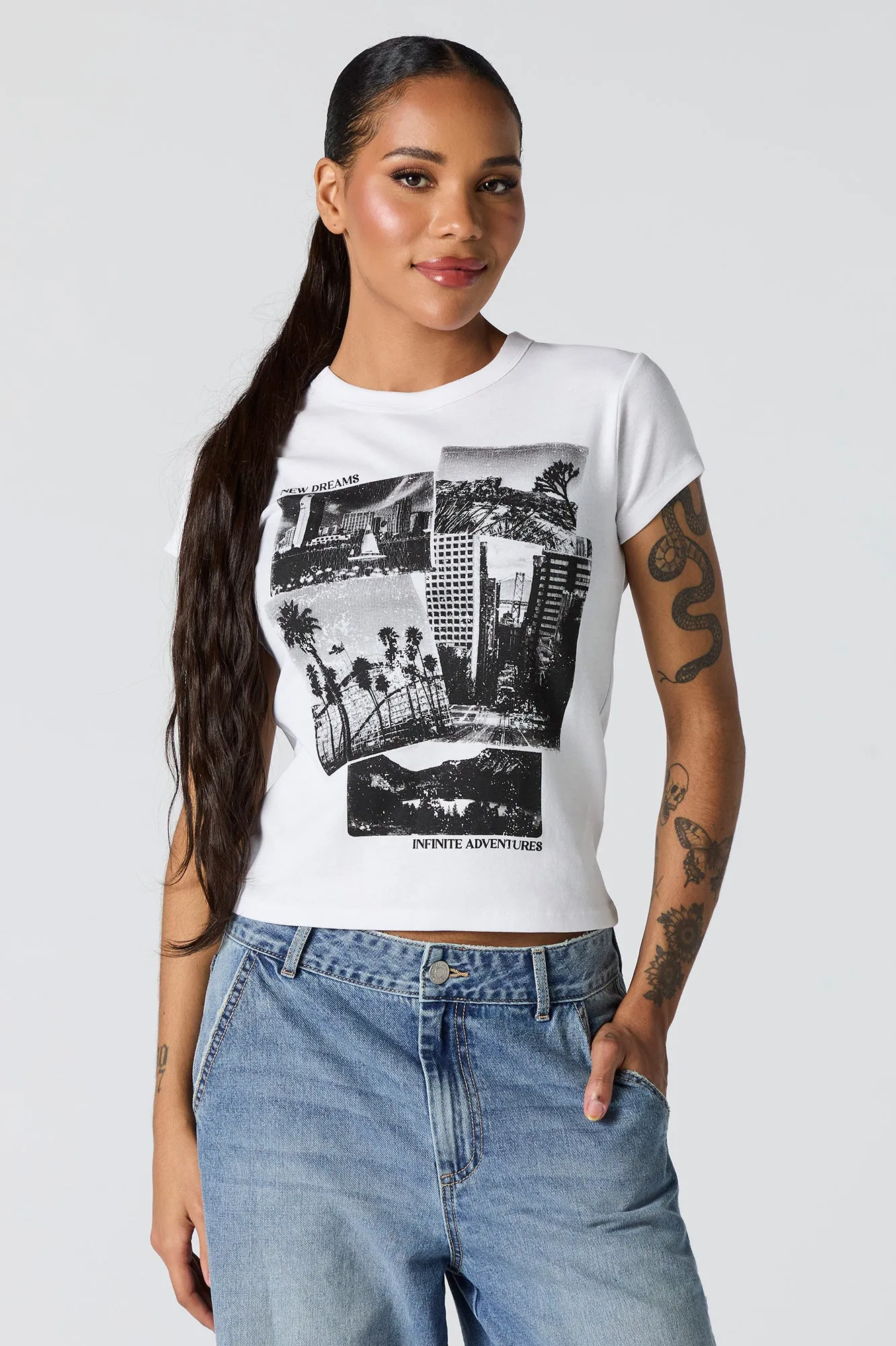 New Dreams Graphic Fitted T-Shirt sold by Urban Planet