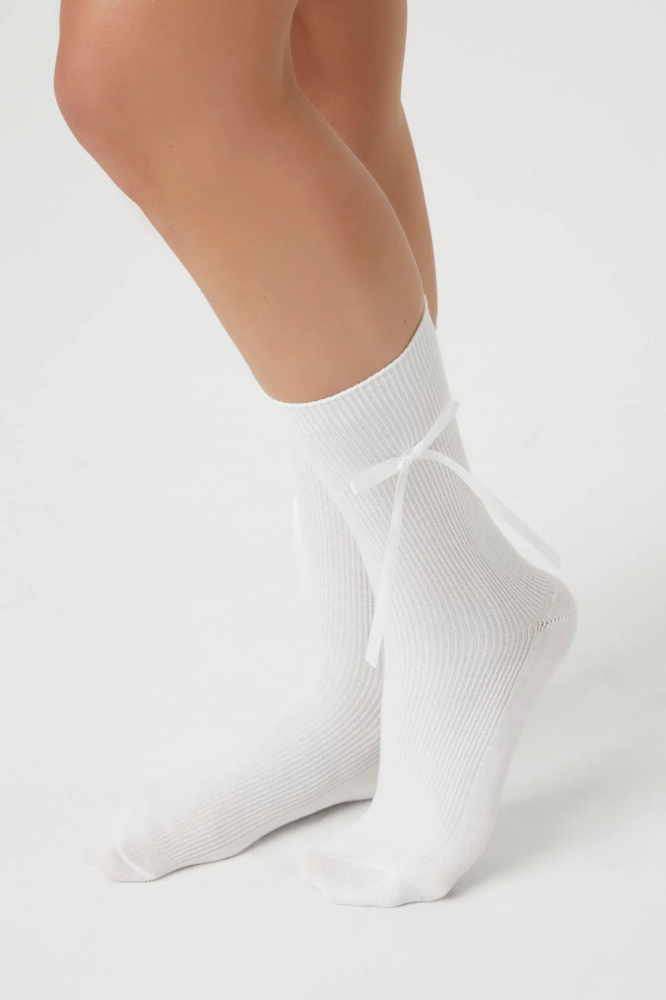 Ribbed Bow Crew Socks sold by Urban Planet