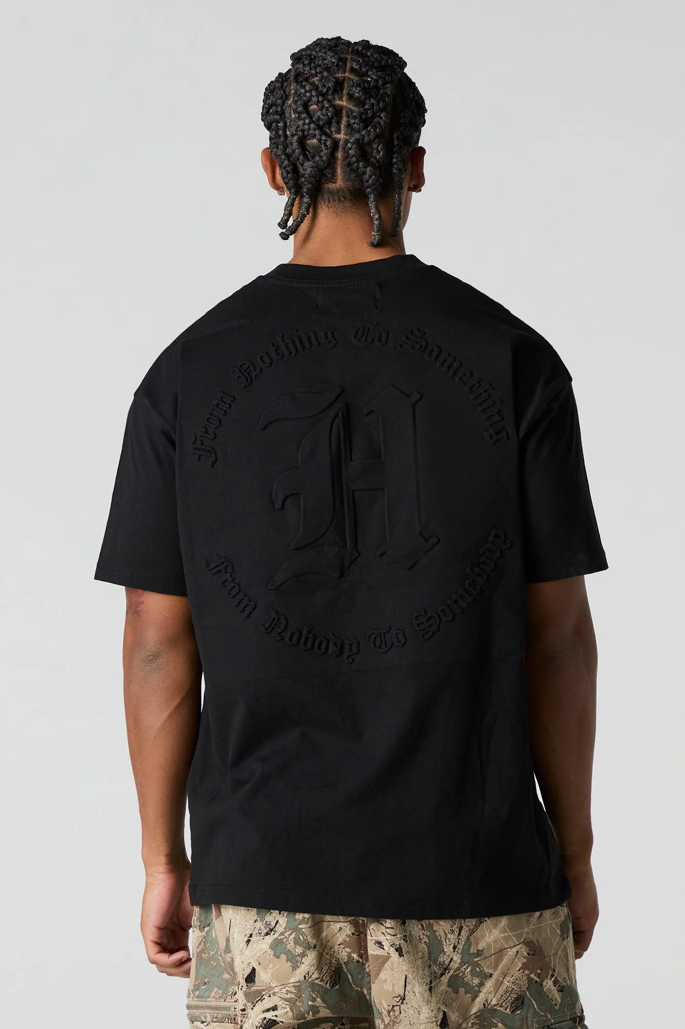 From Nobody To Something Embossed T-Shirt sold by Urban Planet product image thumbnail 5