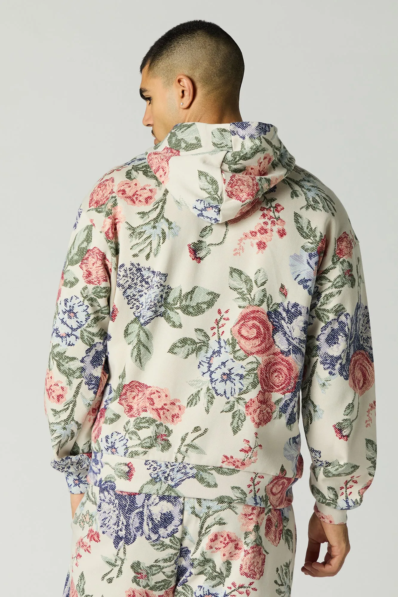 Floral Print Fleece Hoodie sold by Urban Planet product image thumbnail 2