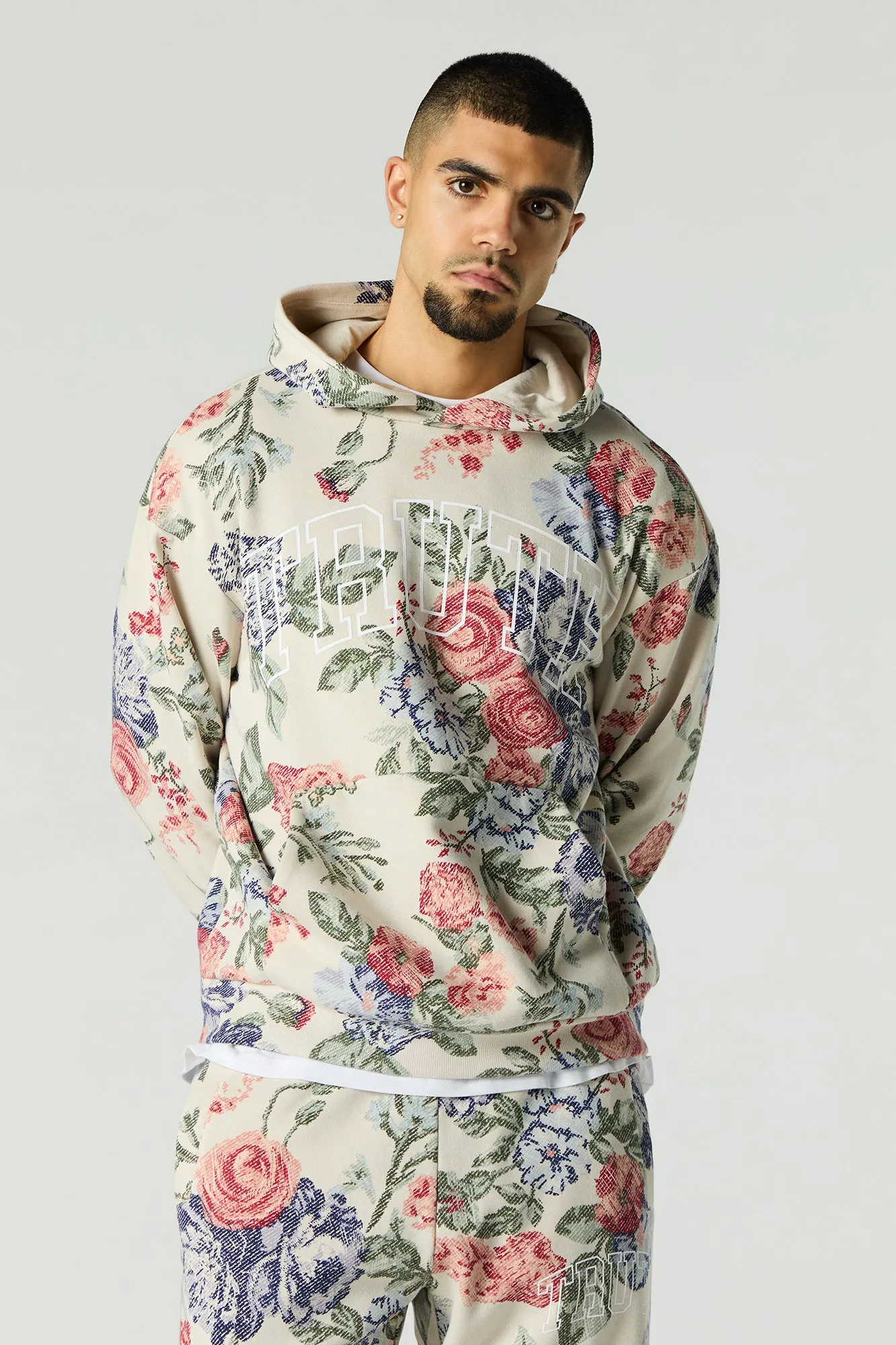 Floral Print Fleece Hoodie sold by Urban Planet product image thumbnail 4