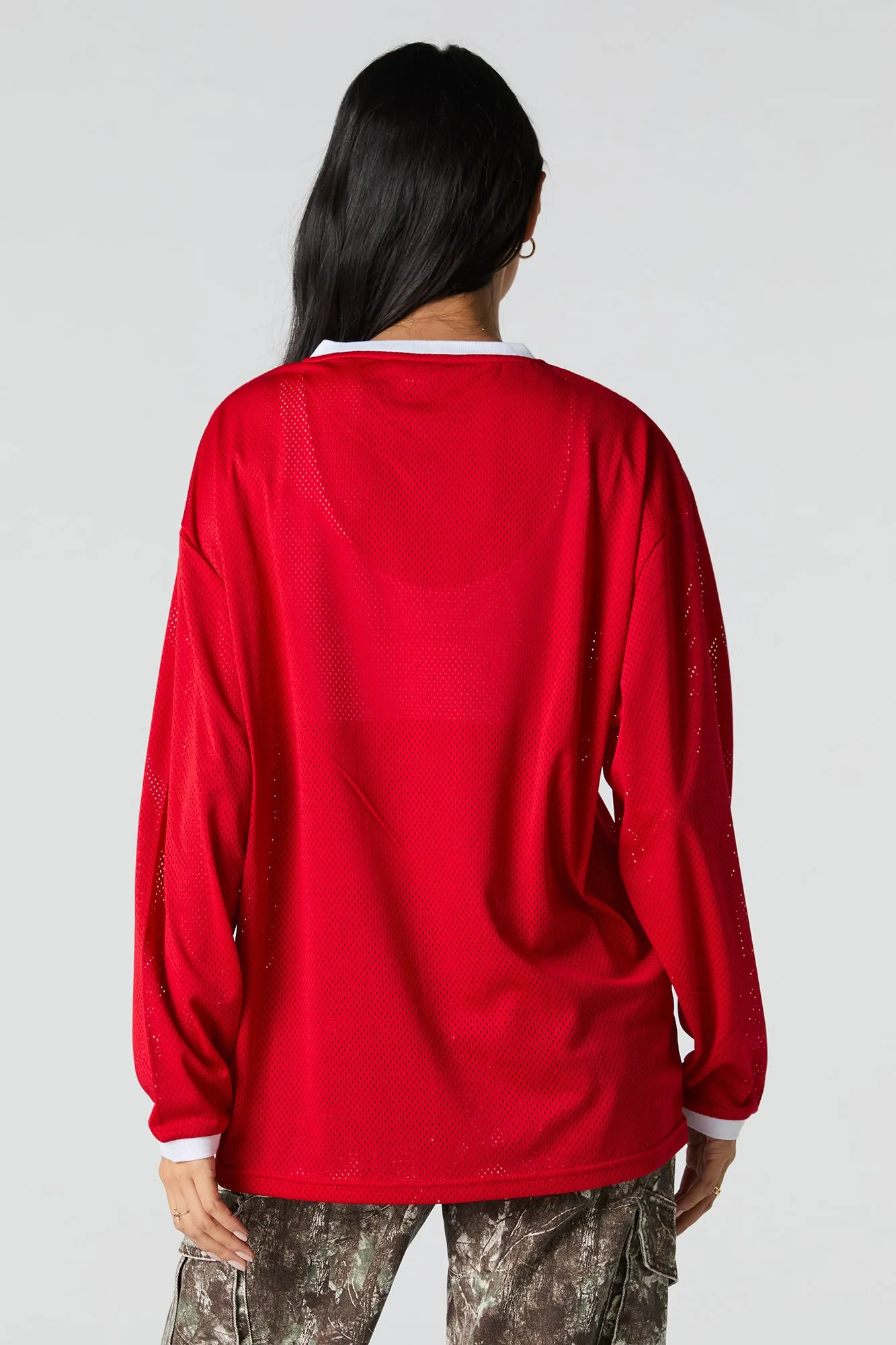 Graphic Mesh Long Sleeve Jersey sold by Urban Planet product image thumbnail 2