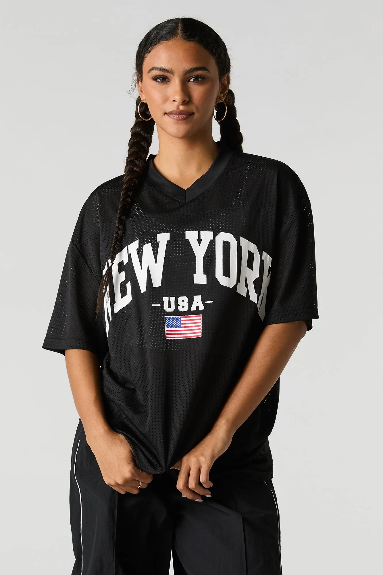 Graphic Mesh Football Jersey sold by Urban Planet product image thumbnail 5