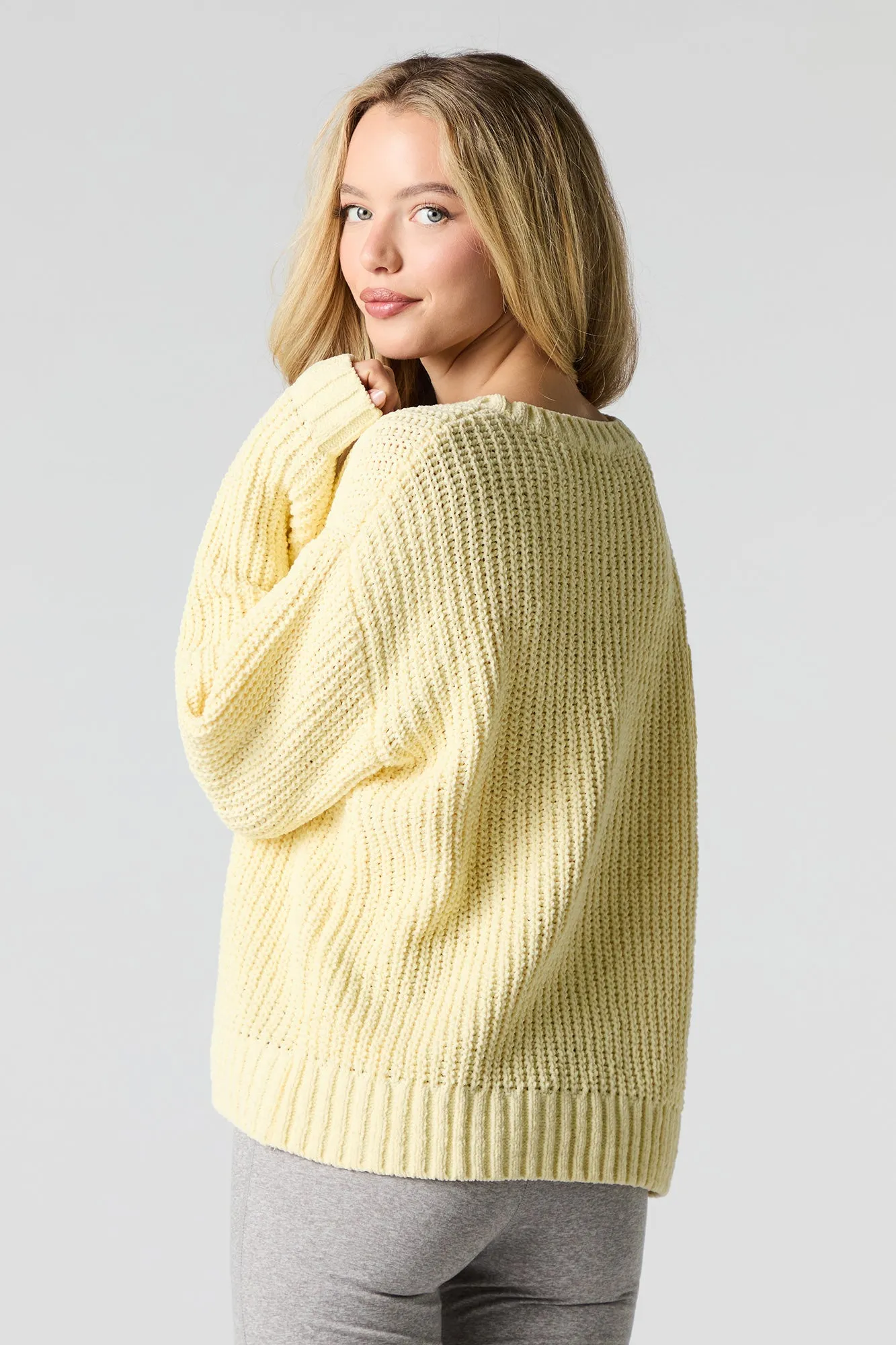 Chunky Knit Crewneck Sweater sold by Urban Planet product image thumbnail 2