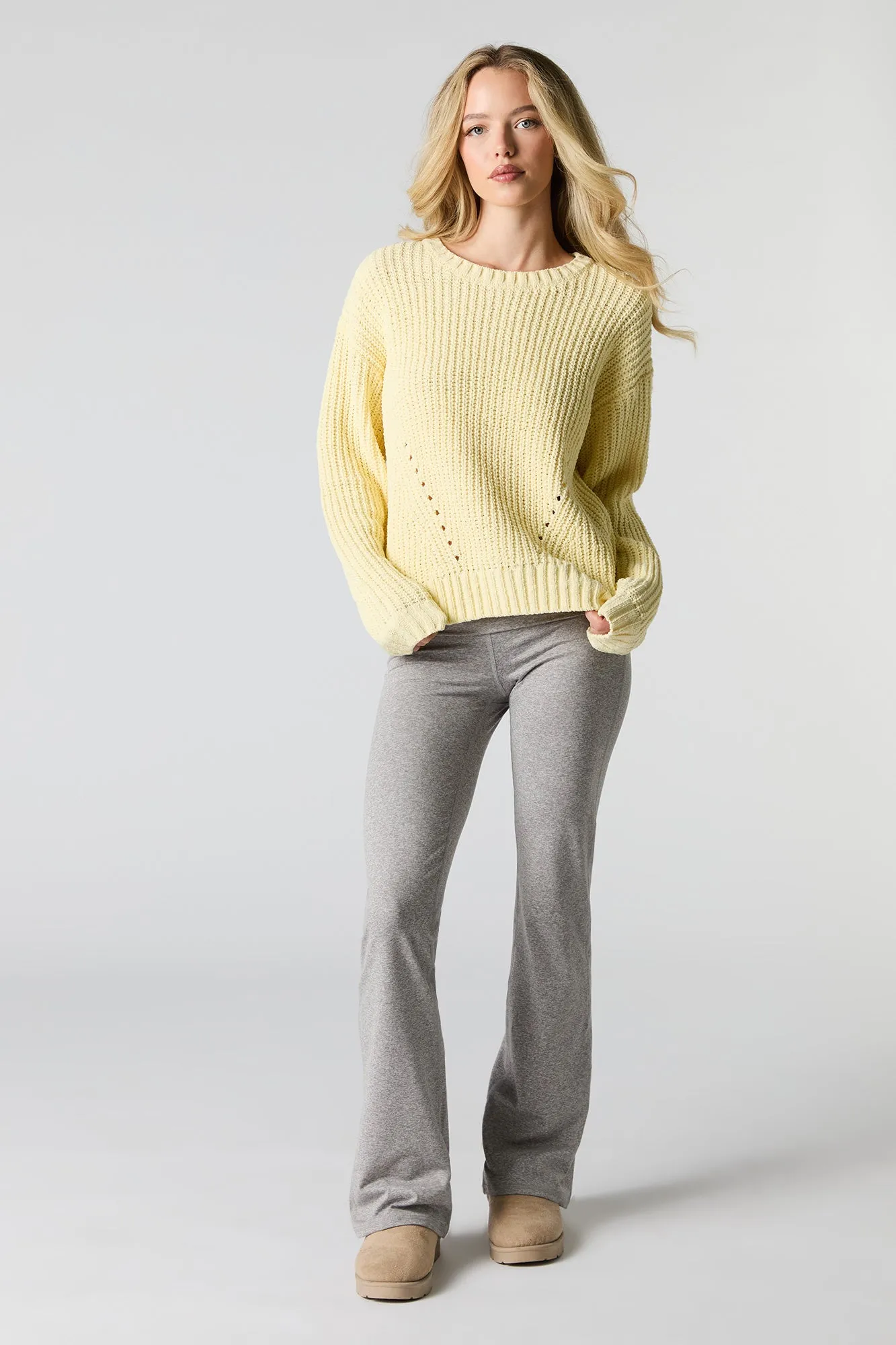 Chunky Knit Crewneck Sweater sold by Urban Planet product image thumbnail 3