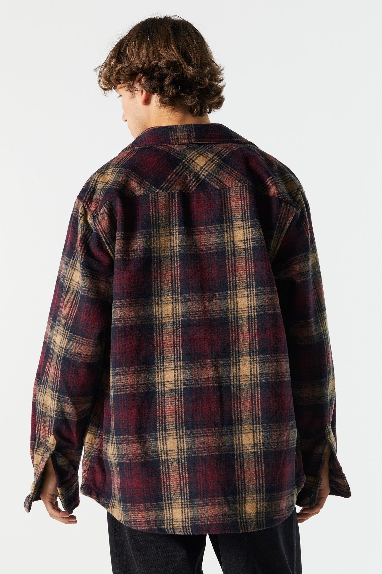 Single Pocket Plaid Flannel sold by Urban Planet product image thumbnail 3