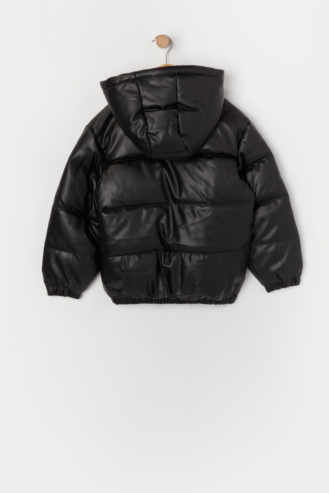 Girls Faux Leather Puffer Jacket sold by Urban Planet product image thumbnail 2