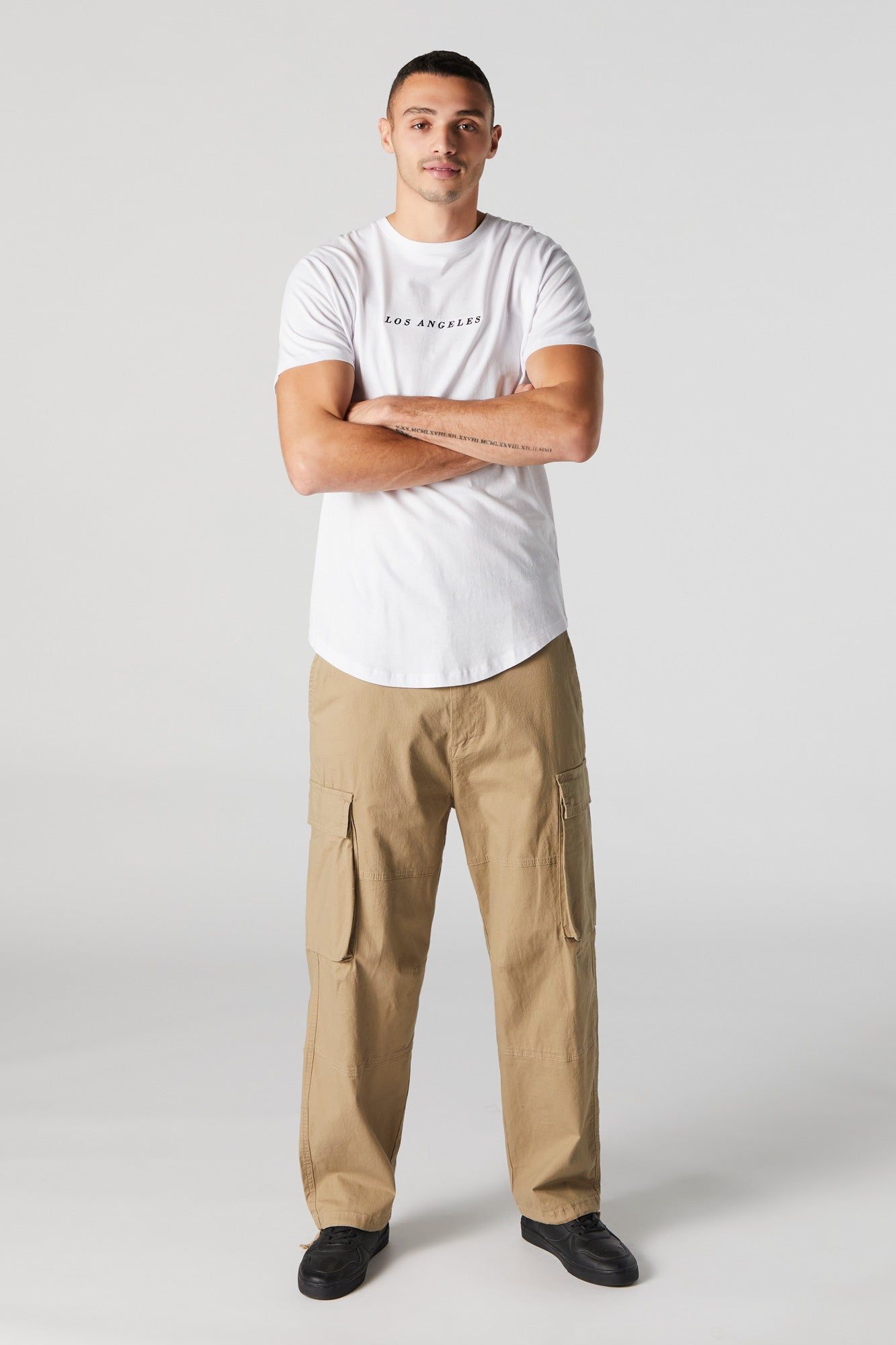 Los Angeles Graphic Longline Crew Neck T-Shirt sold by Urban Planet product image thumbnail 3