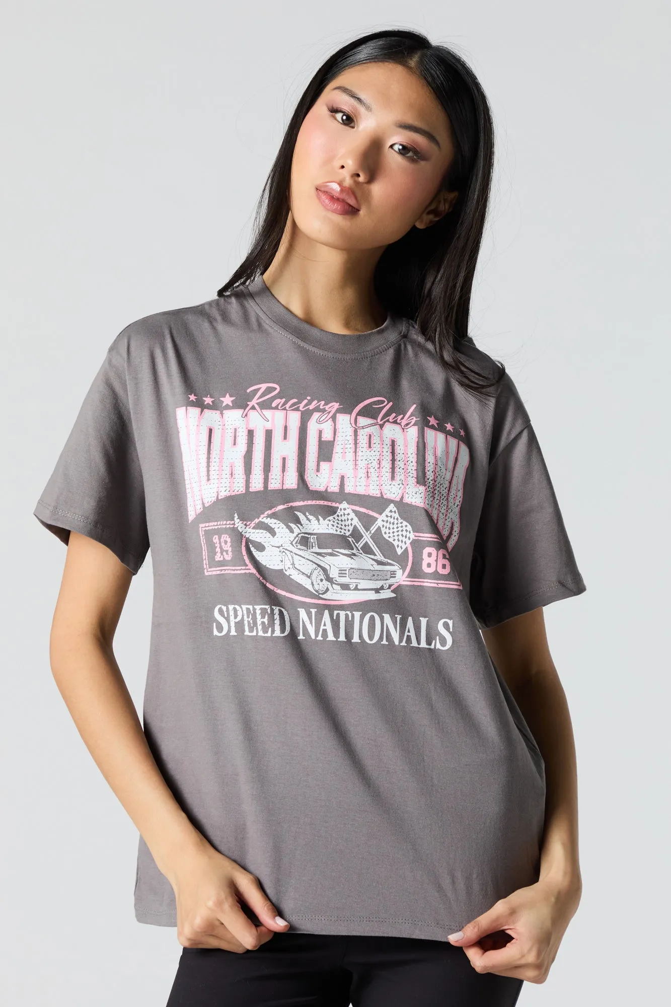 North Carolina Racing Club Graphic Boyfriend T-Shirt sold by Urban Planet