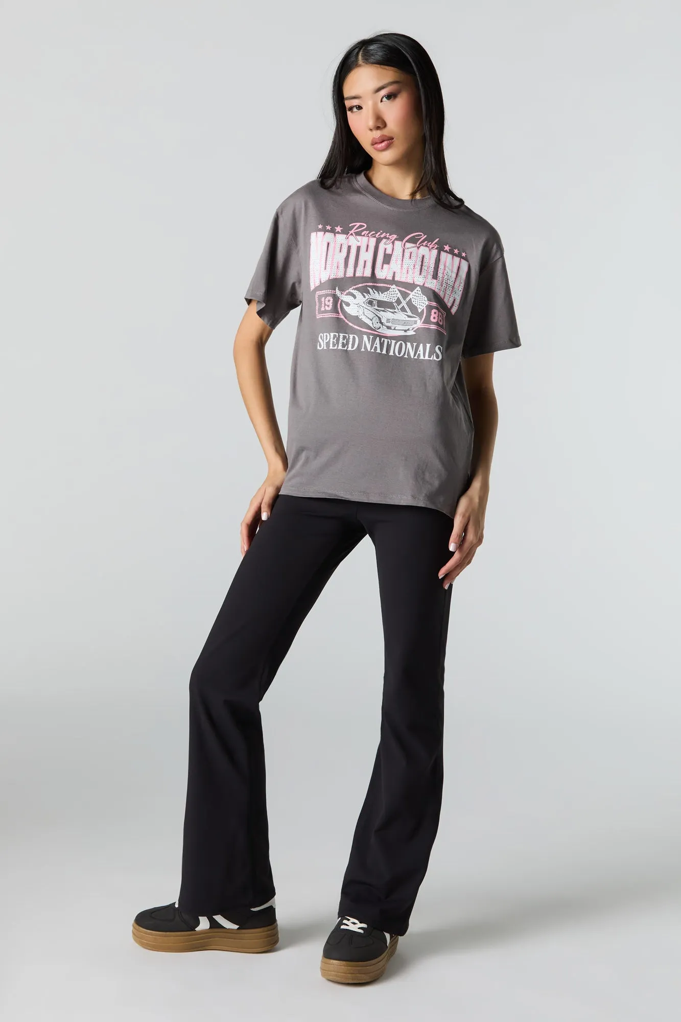 North Carolina Racing Club Graphic Boyfriend T-Shirt sold by Urban Planet product image thumbnail 3