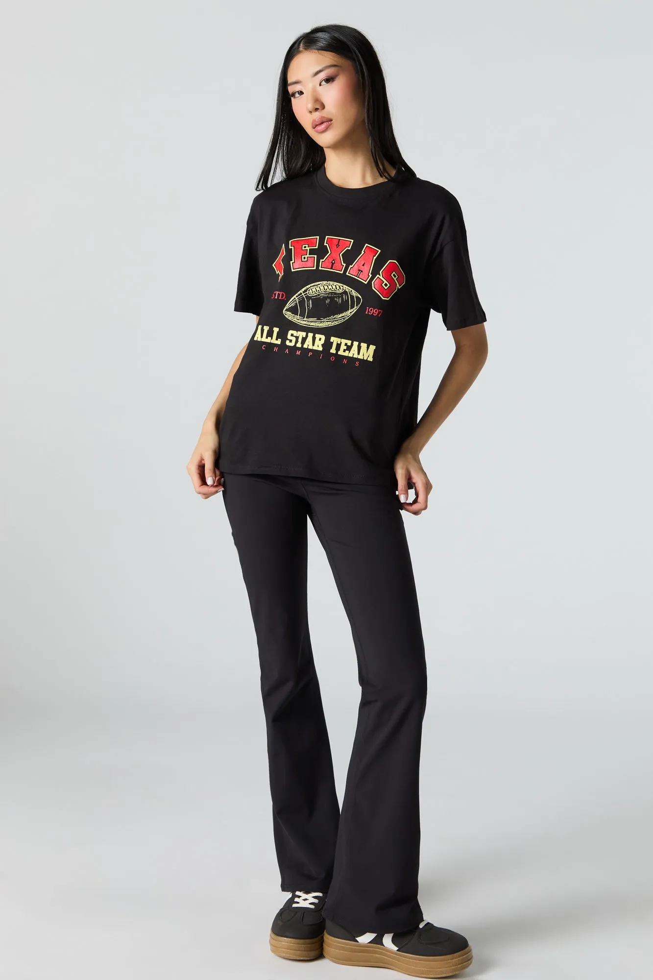 T-shirt de coupe garçonne à imprimé Texas All Star Team sold by Urban Planet product image thumbnail 3