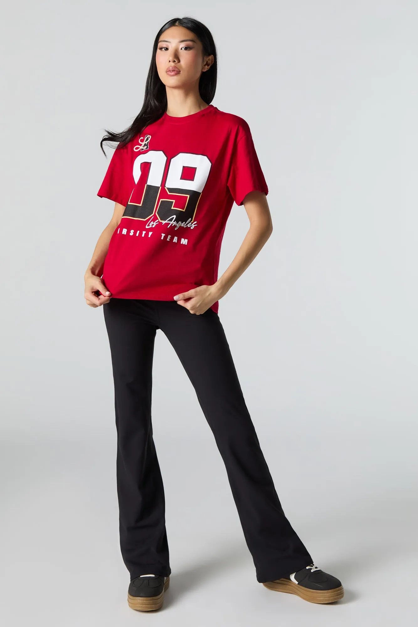 LA Varsity Team Graphic Boyfriend T-Shirt sold by Urban Planet product image thumbnail 3