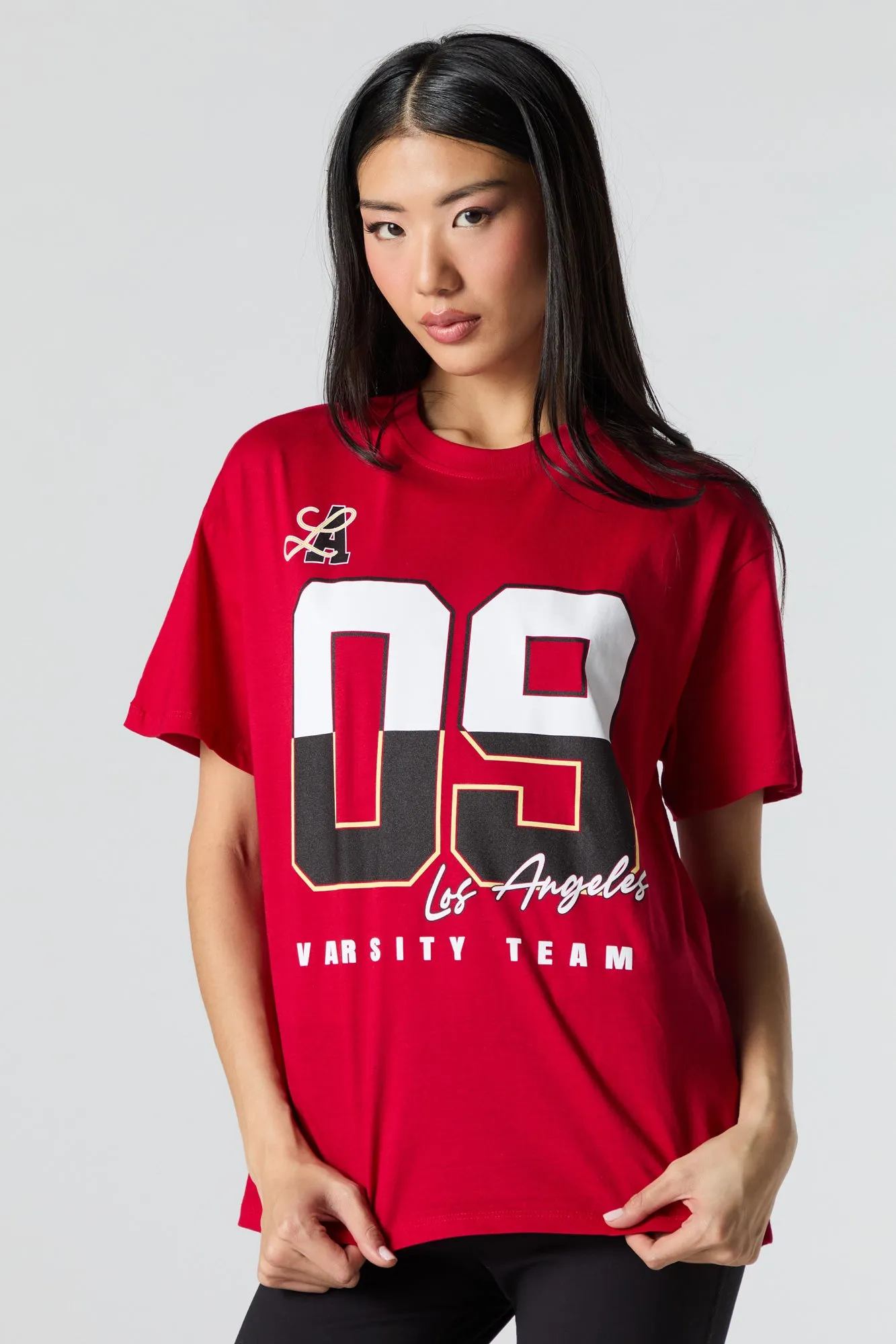 LA Varsity Team Graphic Boyfriend T-Shirt sold by Urban Planet