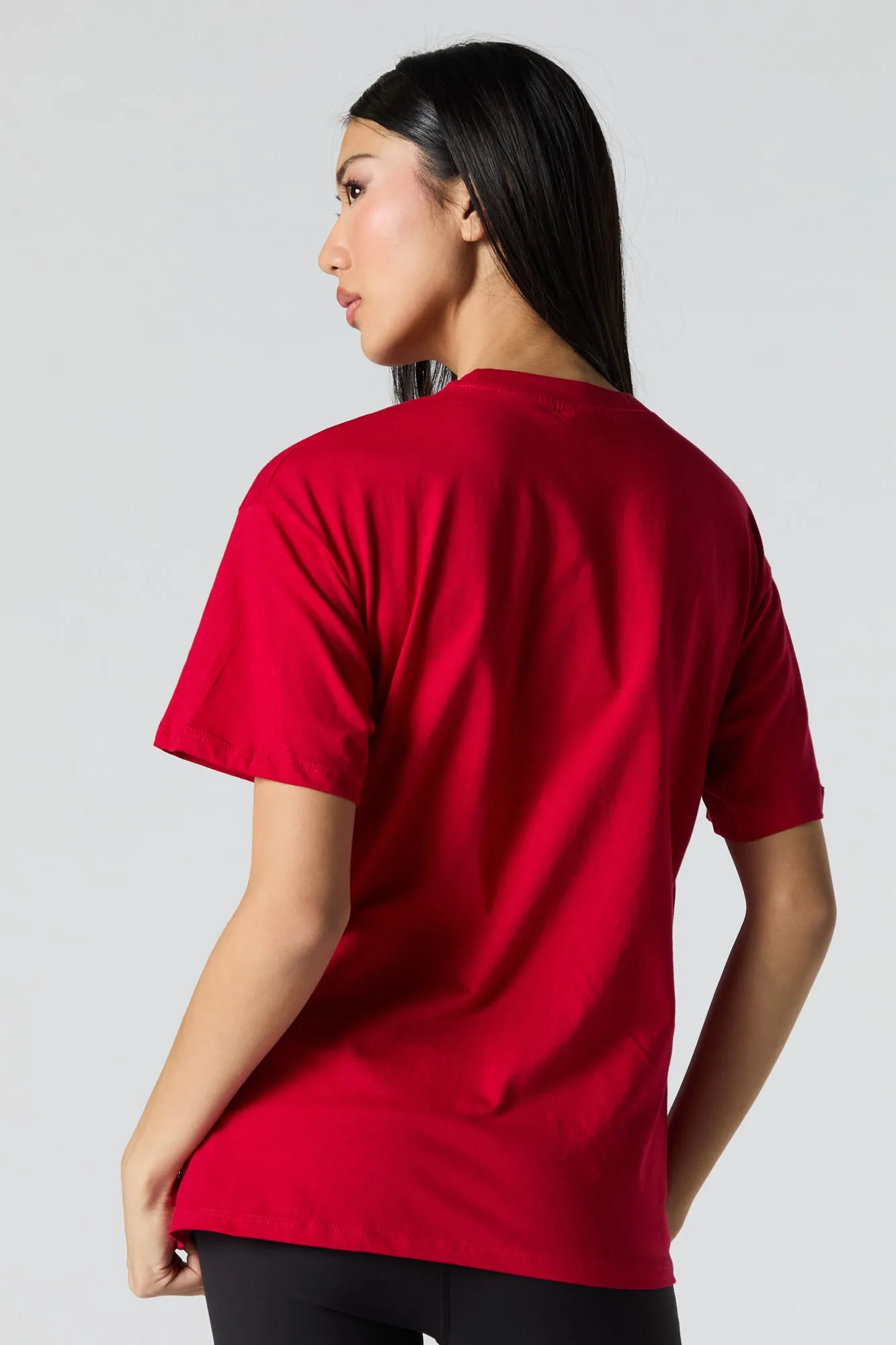 T-shirt de coupe garçonne à imprimé LA Varsity Team sold by Urban Planet product image thumbnail 2