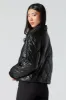 Quilted Faux Leather Jacket sold by Urban Planet