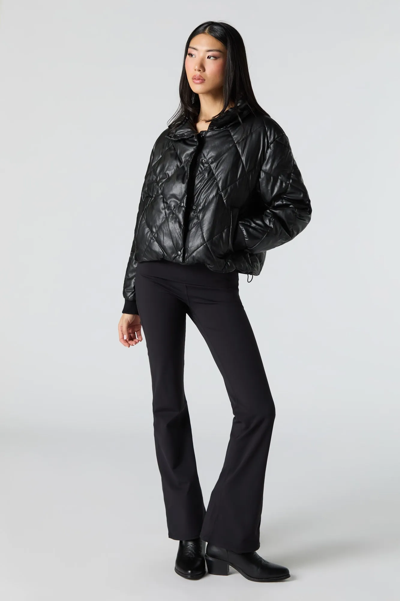 Quilted Faux Leather Jacket sold by Urban Planet product image thumbnail 2