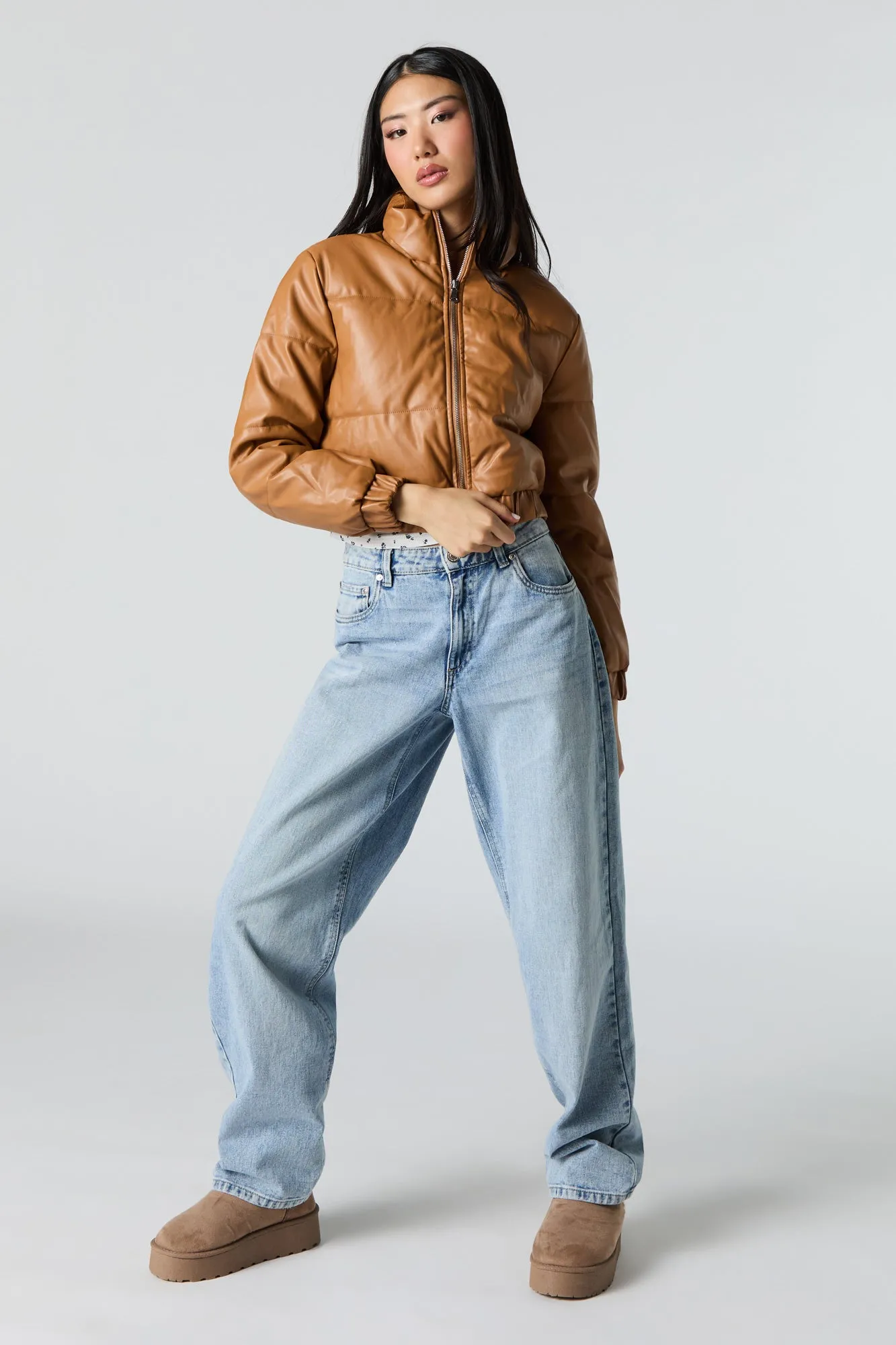Blouson bouffant en similicuir sold by Urban Planet product image thumbnail 3