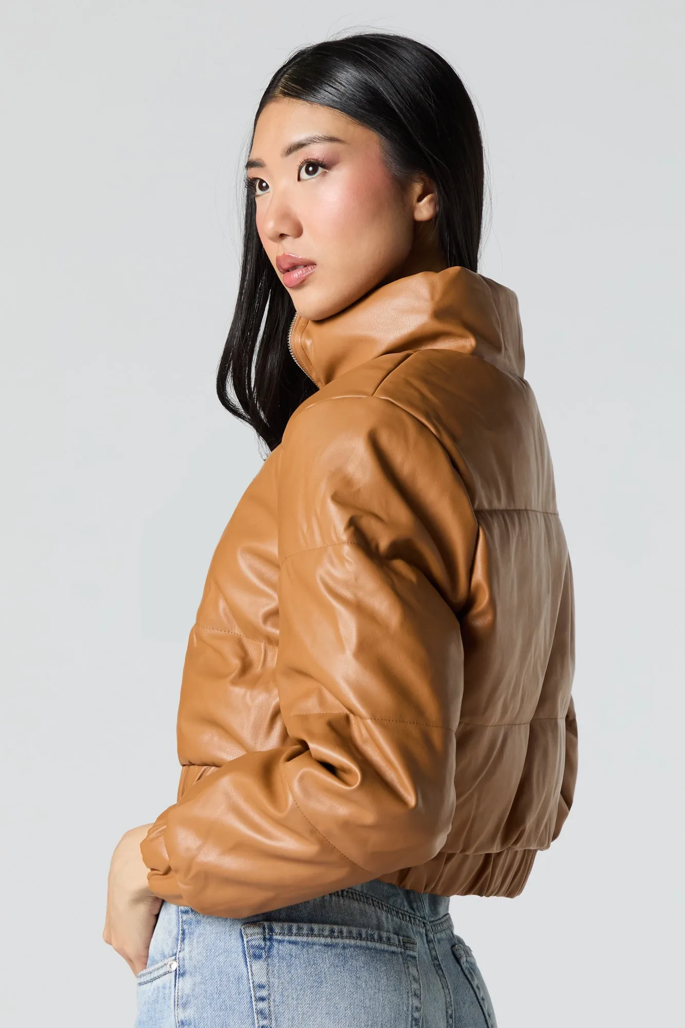 Blouson bouffant en similicuir sold by Urban Planet product image thumbnail 2