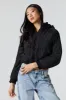 Nylon Hooded Bomber Jacket sold by Urban Planet