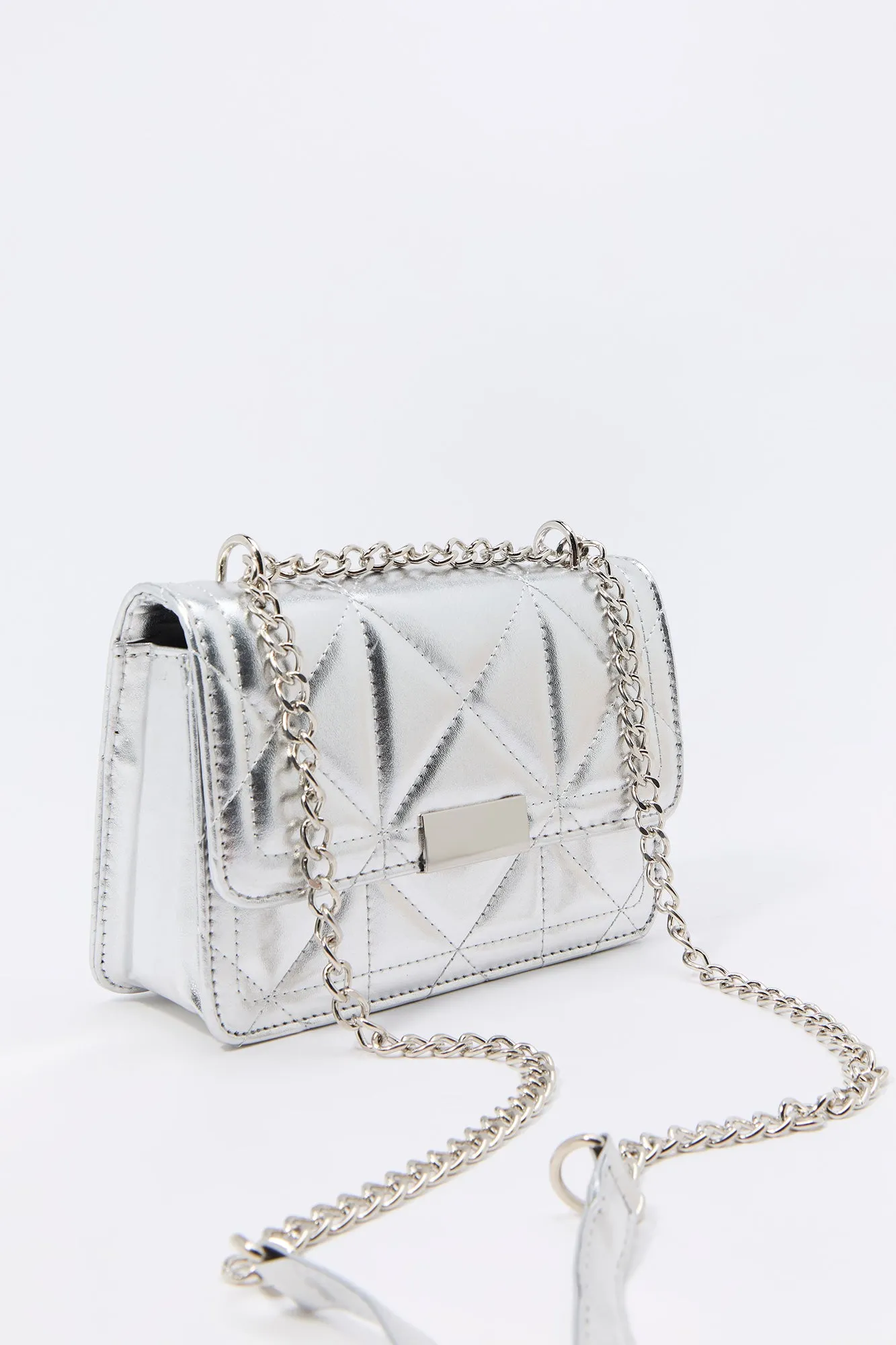 Faux Leather Quilted Crossbody Purse sold by Urban Planet product image thumbnail 5