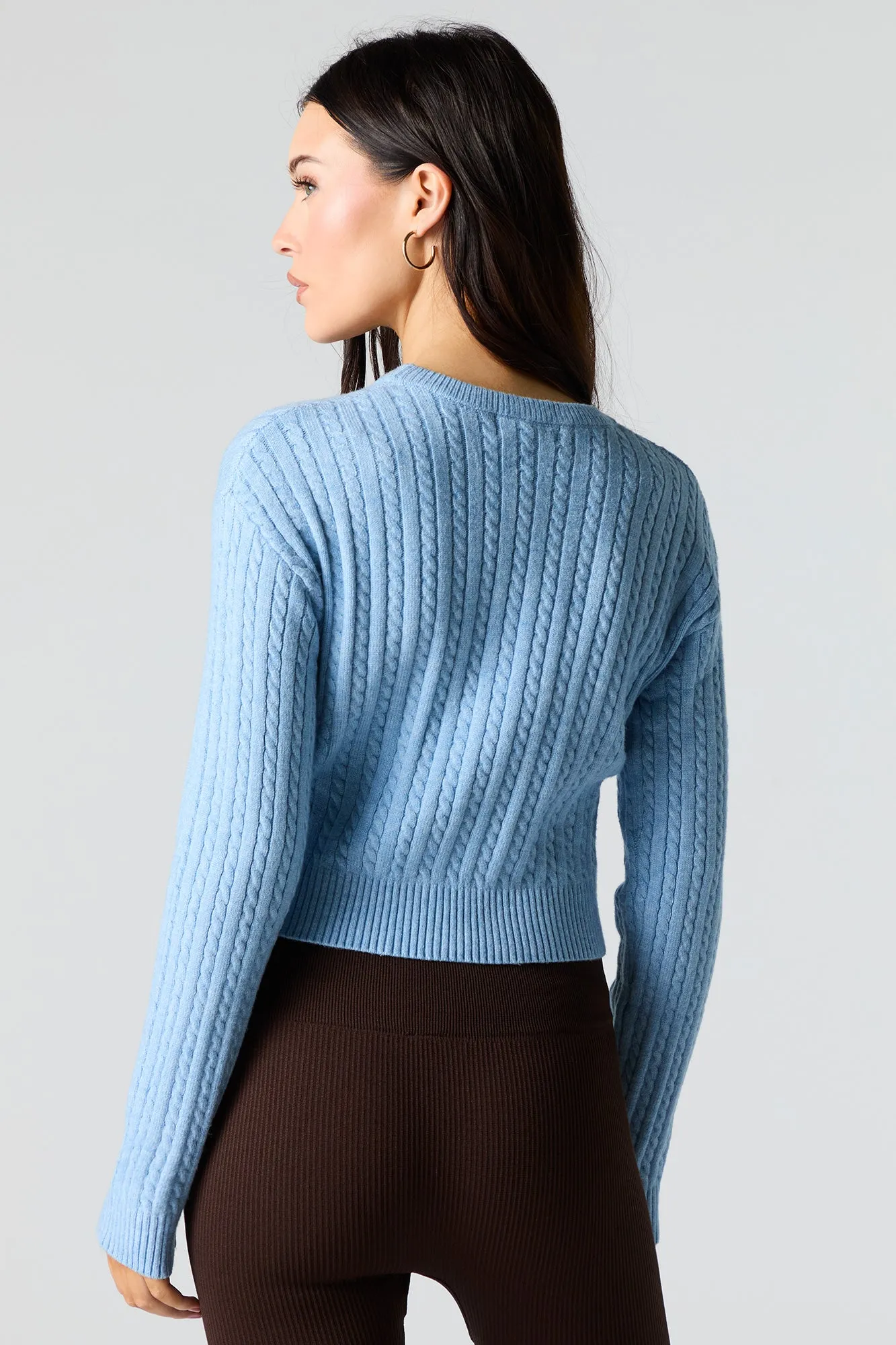 Chandail court en tricot torsadé sold by Urban Planet product image thumbnail 2