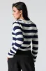 Cardigan rayé boutonné en tricot côtelé sold by Urban Planet