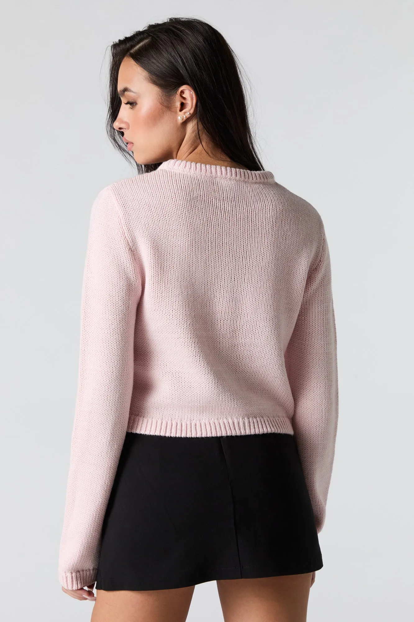 Ribbed Knit Snap Button Cardigan sold by Urban Planet product image thumbnail 2