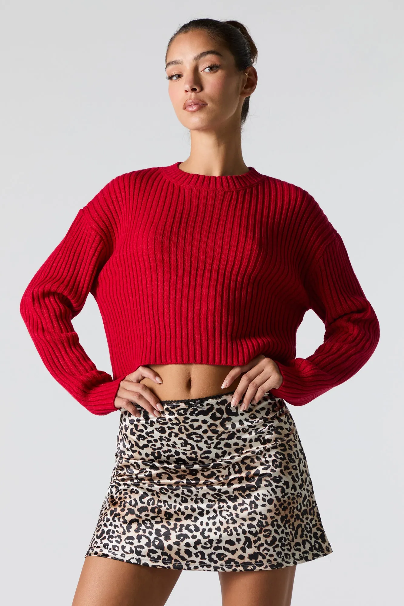 Ribbed Knit Skimmer Sweater sold by Urban Planet