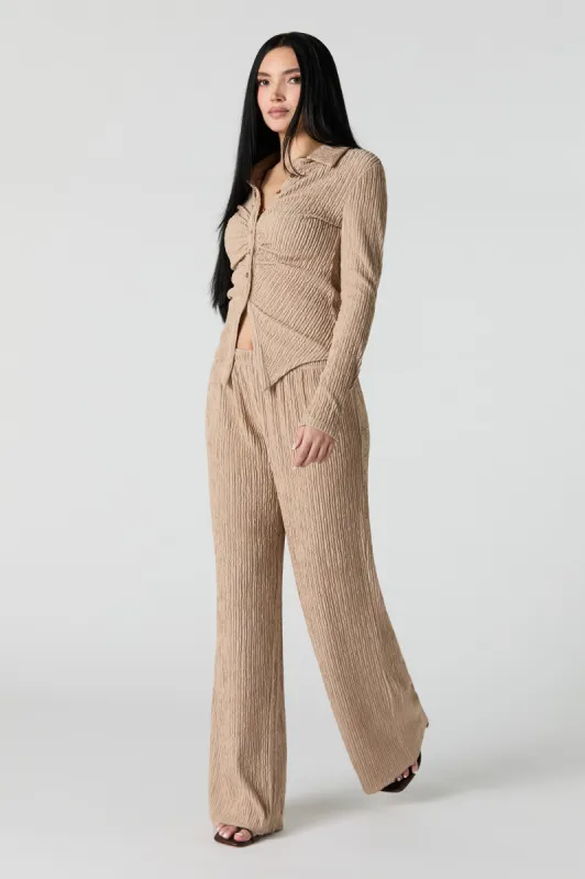 Textured Wide Leg Pant sold by Urban Planet