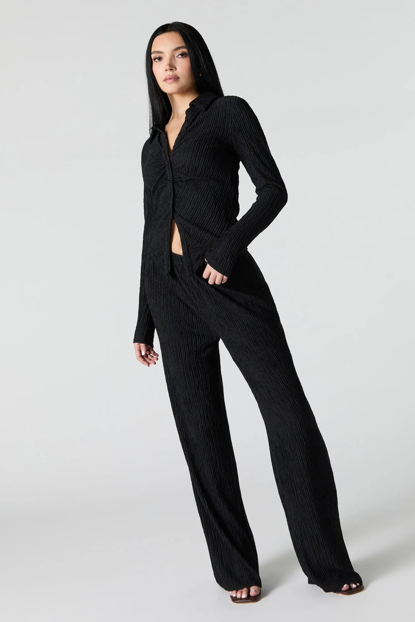 Pantalon à jambe large texturé sold by Urban Planet product image thumbnail 4