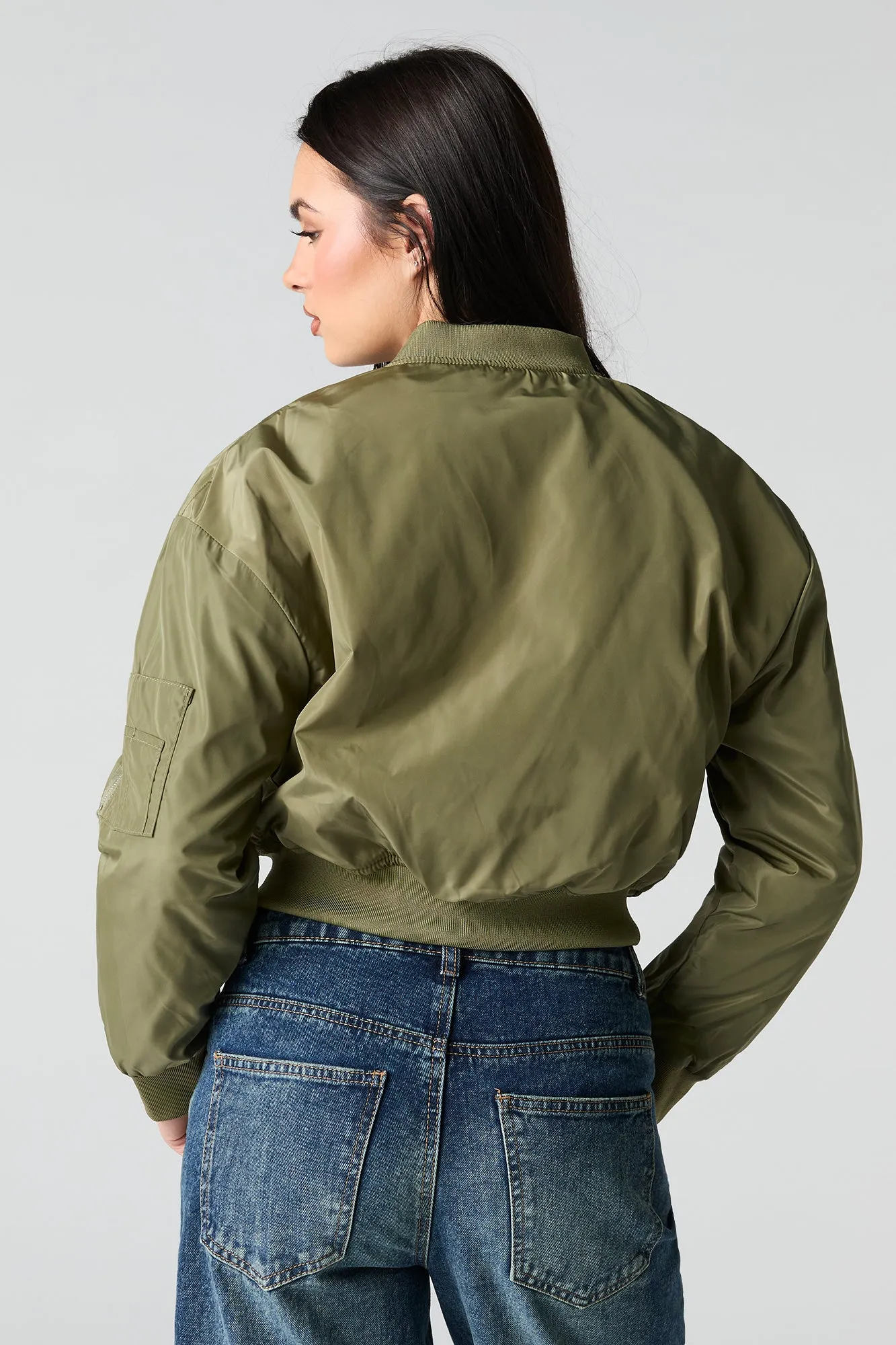 Cropped Bomber Jacket sold by Urban Planet product image thumbnail 2