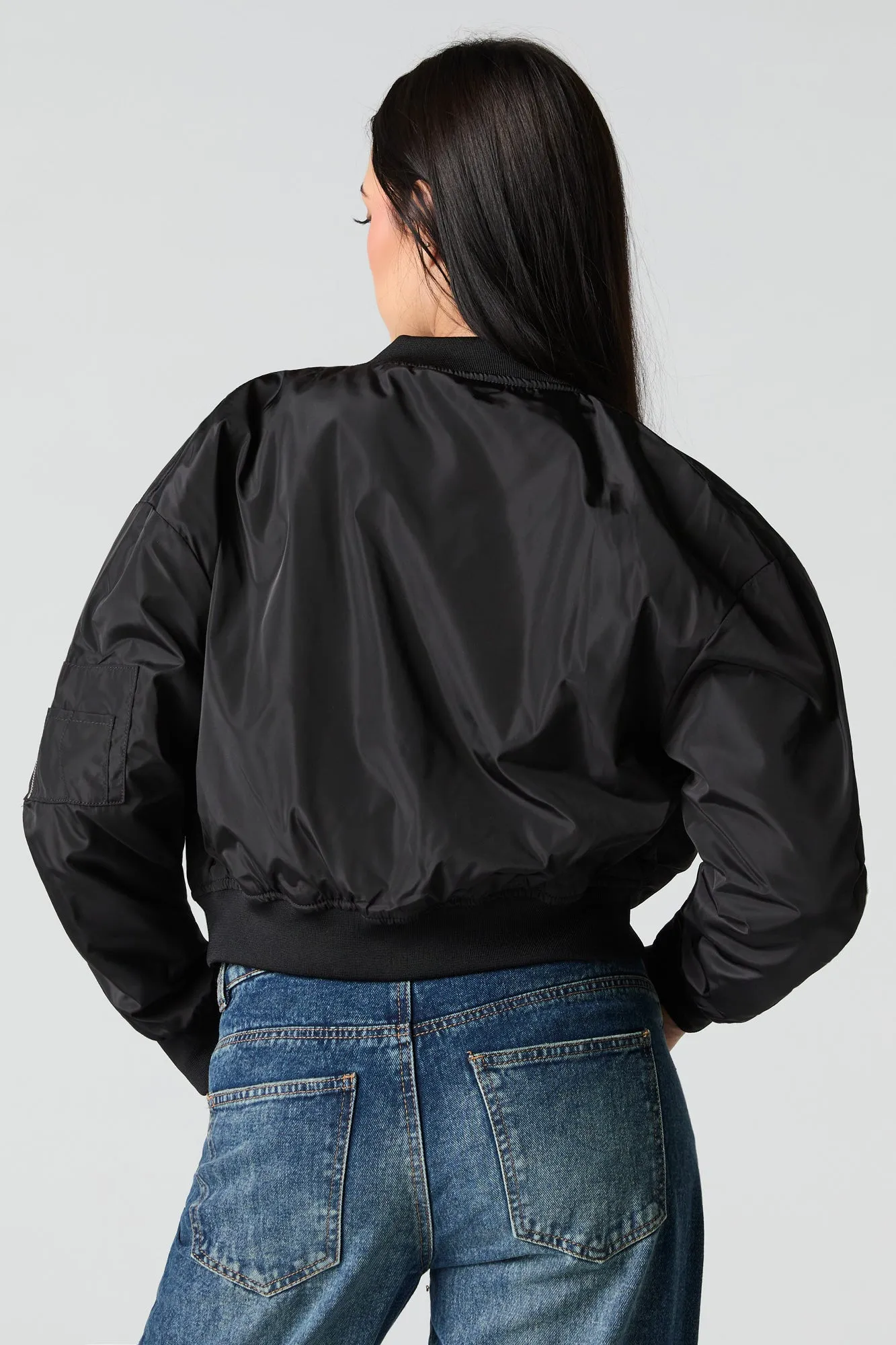 Cropped Bomber Jacket sold by Urban Planet product image thumbnail 5