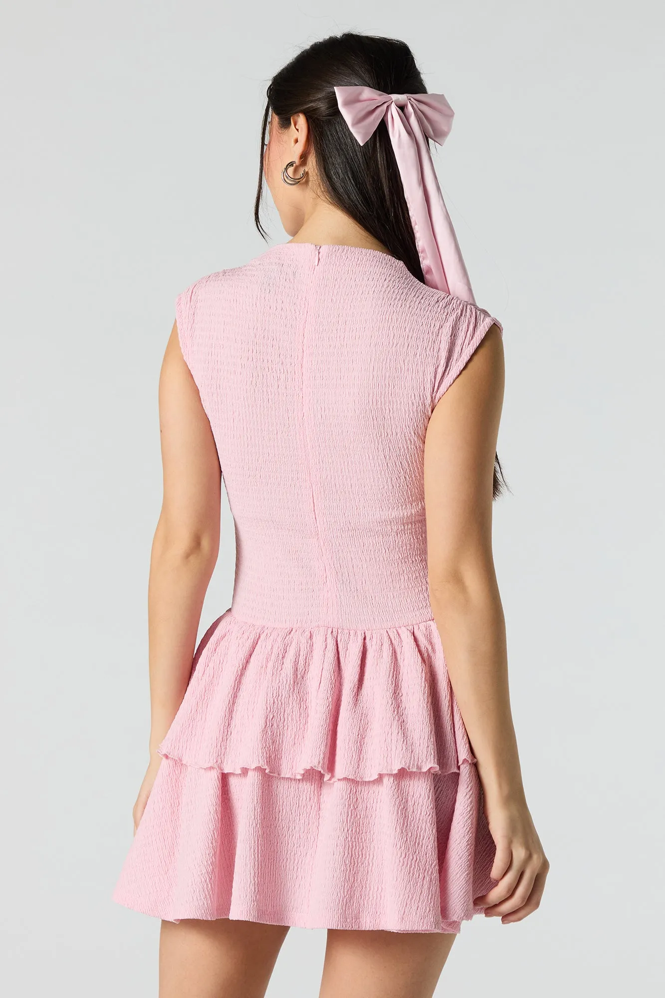 Textured Tiered Mini Dress sold by Urban Planet product image thumbnail 2