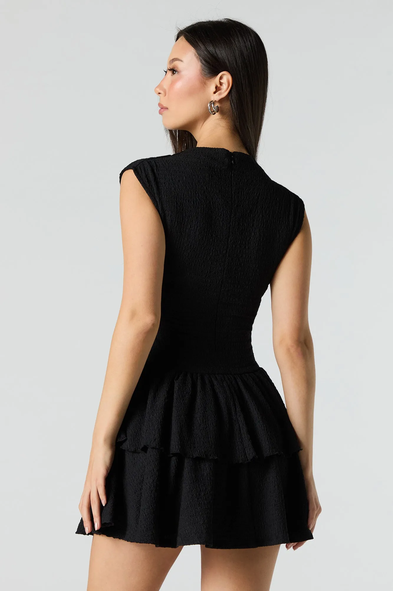 Textured Tiered Mini Dress sold by Urban Planet product image thumbnail 5