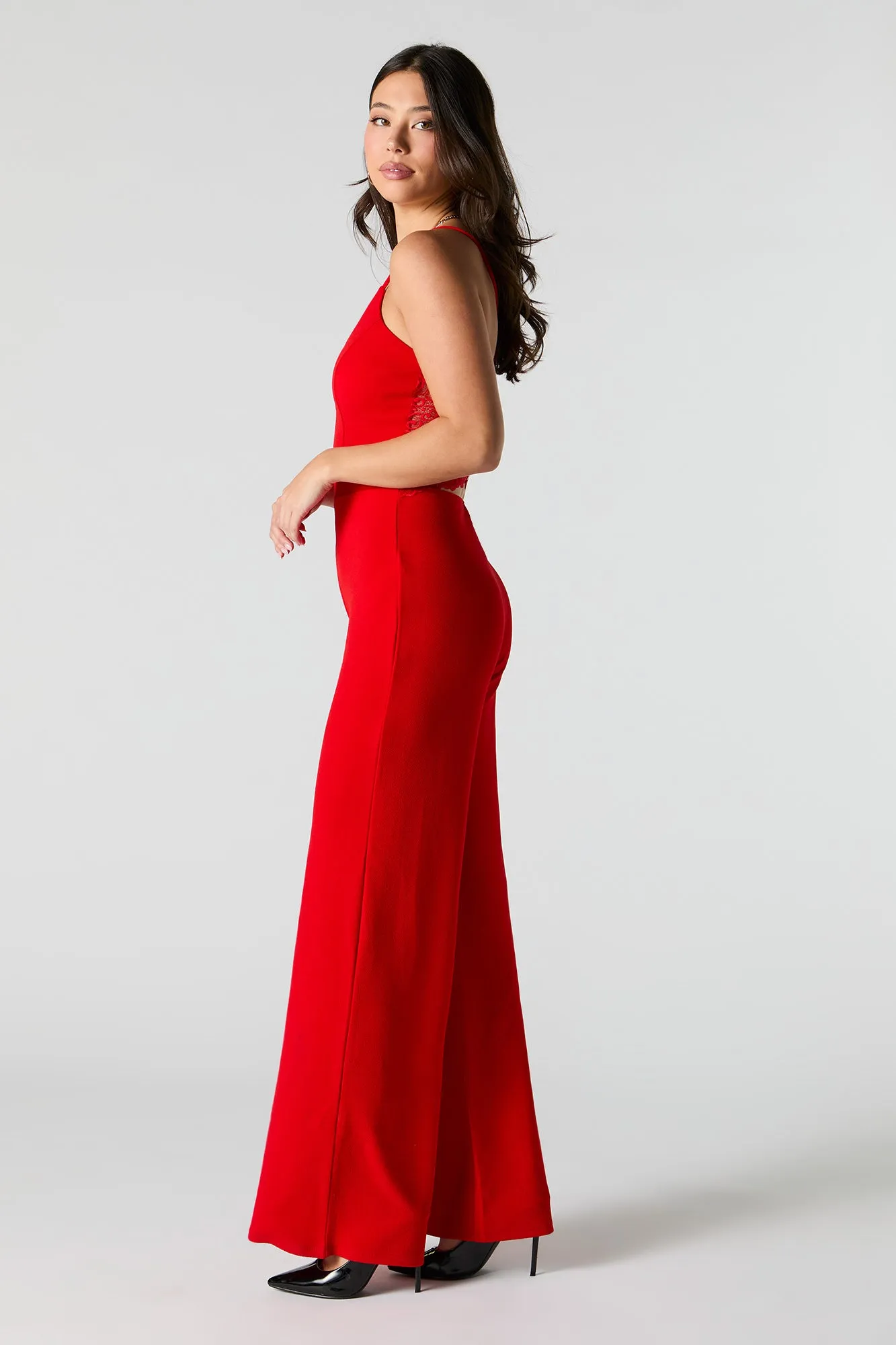 Lace Back Wide Leg Jumpsuit sold by Urban Planet product image thumbnail 2