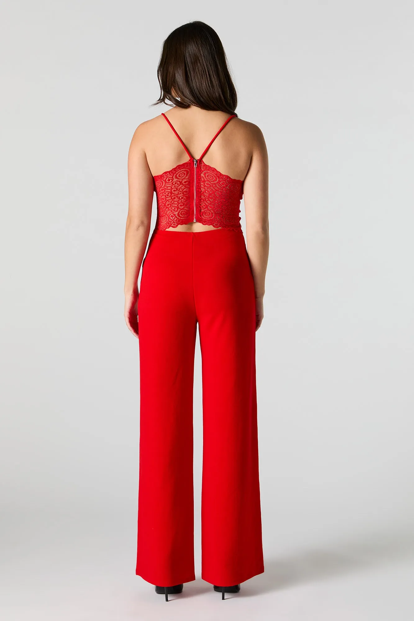 Lace Back Wide Leg Jumpsuit sold by Urban Planet product image thumbnail 3