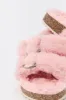 Faux Fur Buckled Cork Slide sold by Urban Planet