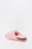 Faux Fur Buckled Cork Slide sold by Urban Planet