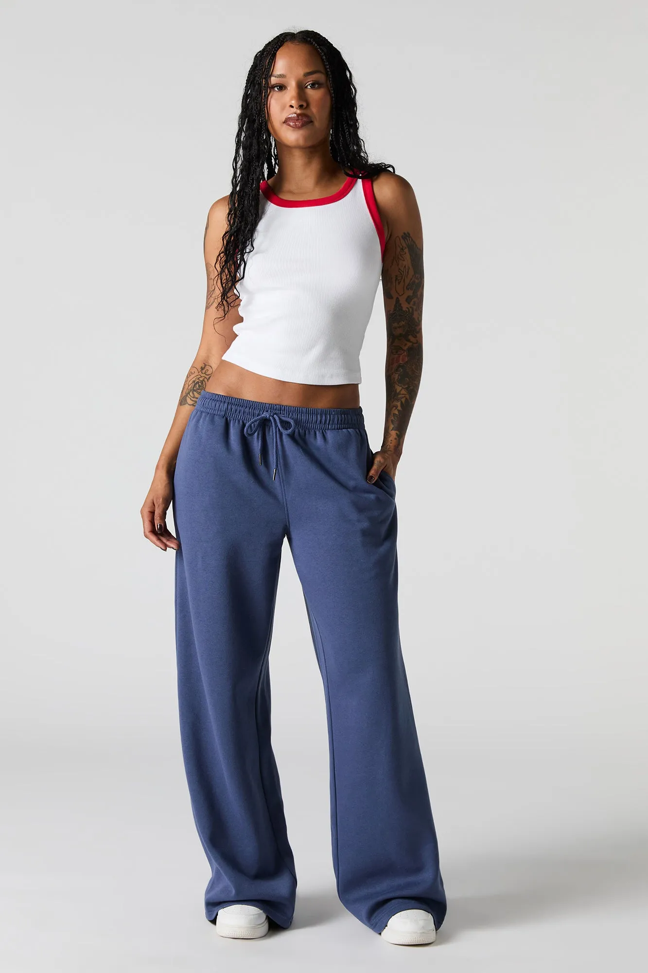 Fleece Wide Leg Sweatpant sold by Urban Planet