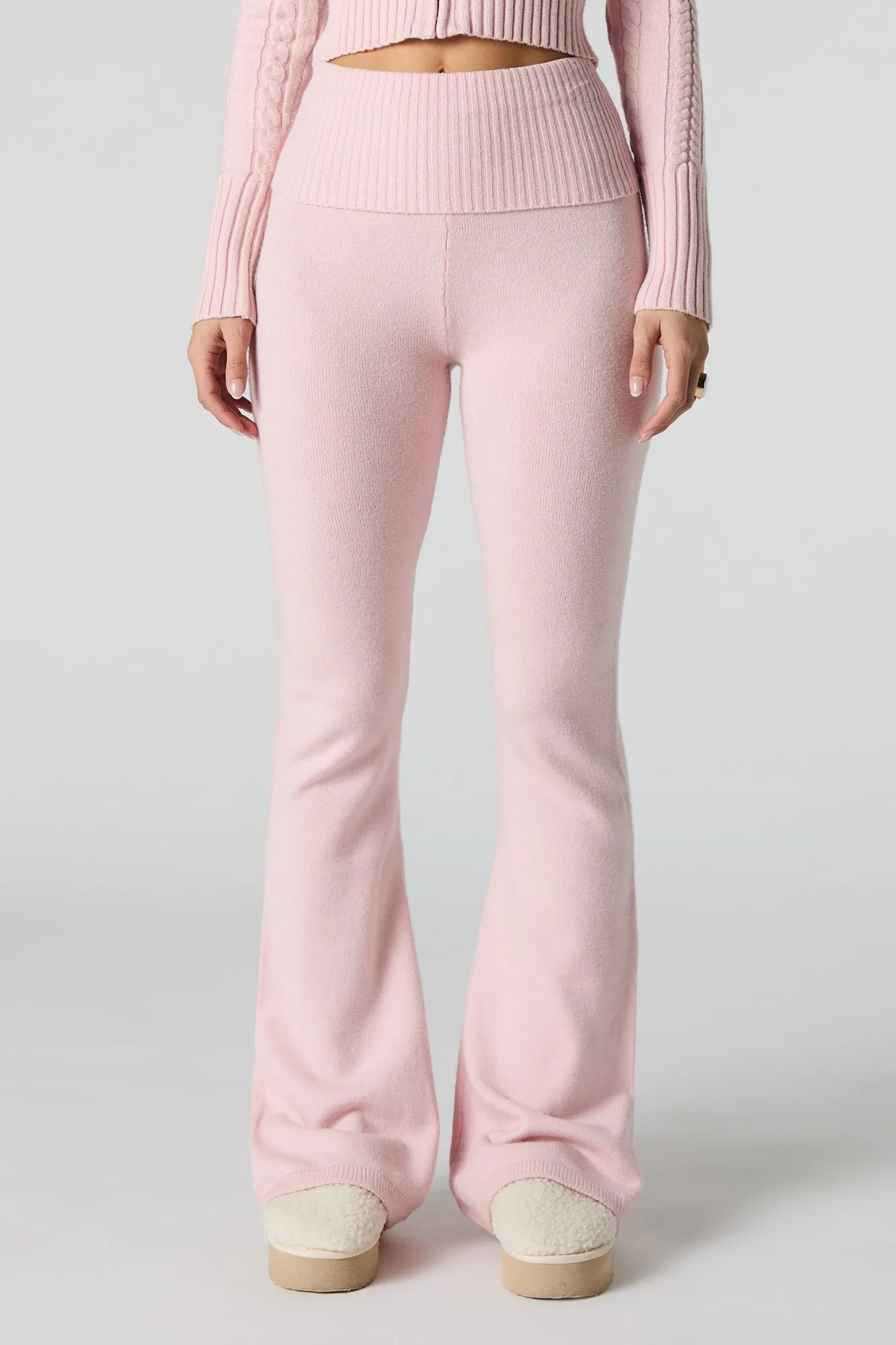 Foldover Waist Flare Knit Pant sold by Urban Planet product image thumbnail 2