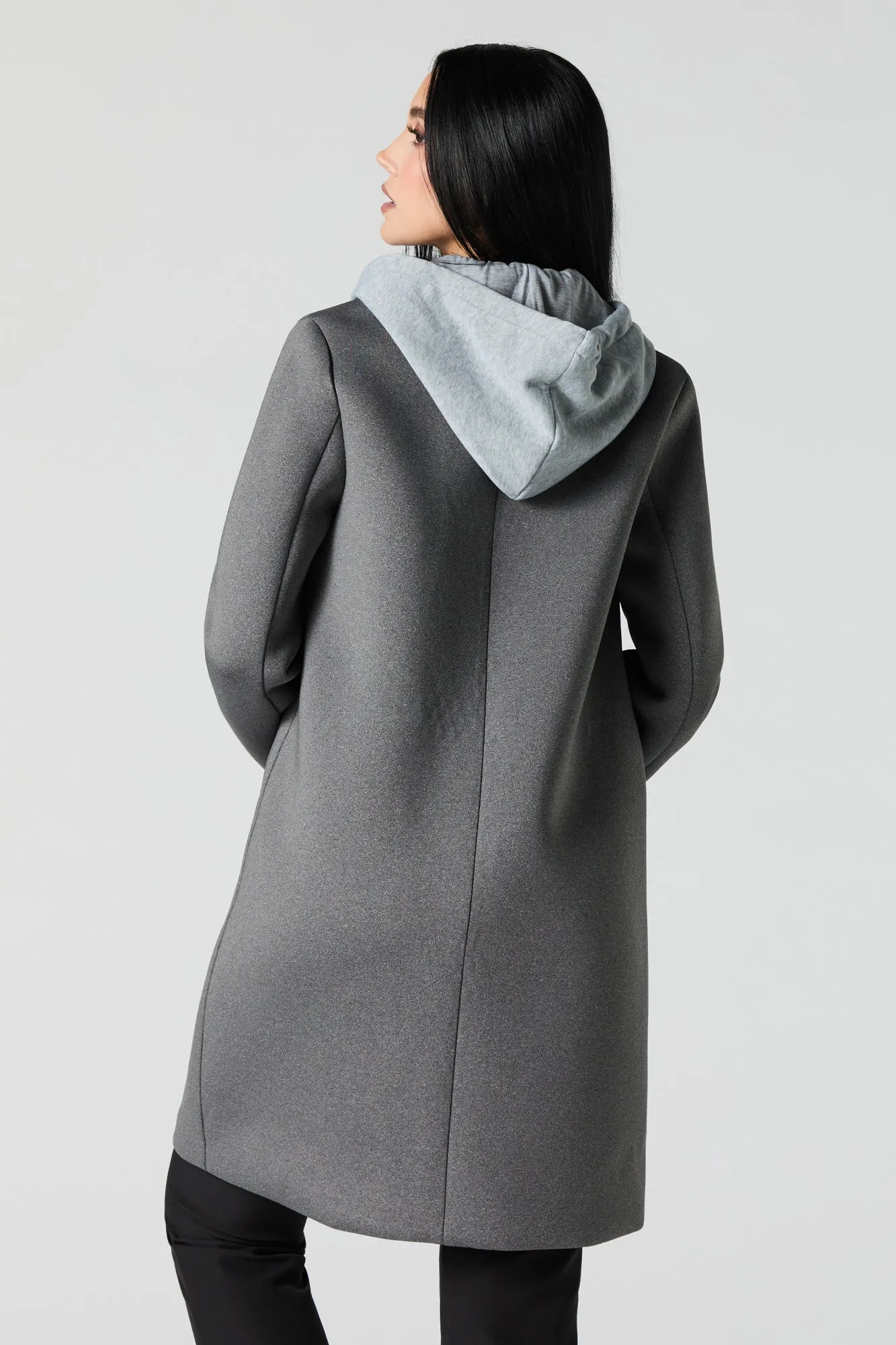 Blouson long combo en scuba sold by Urban Planet product image thumbnail 2