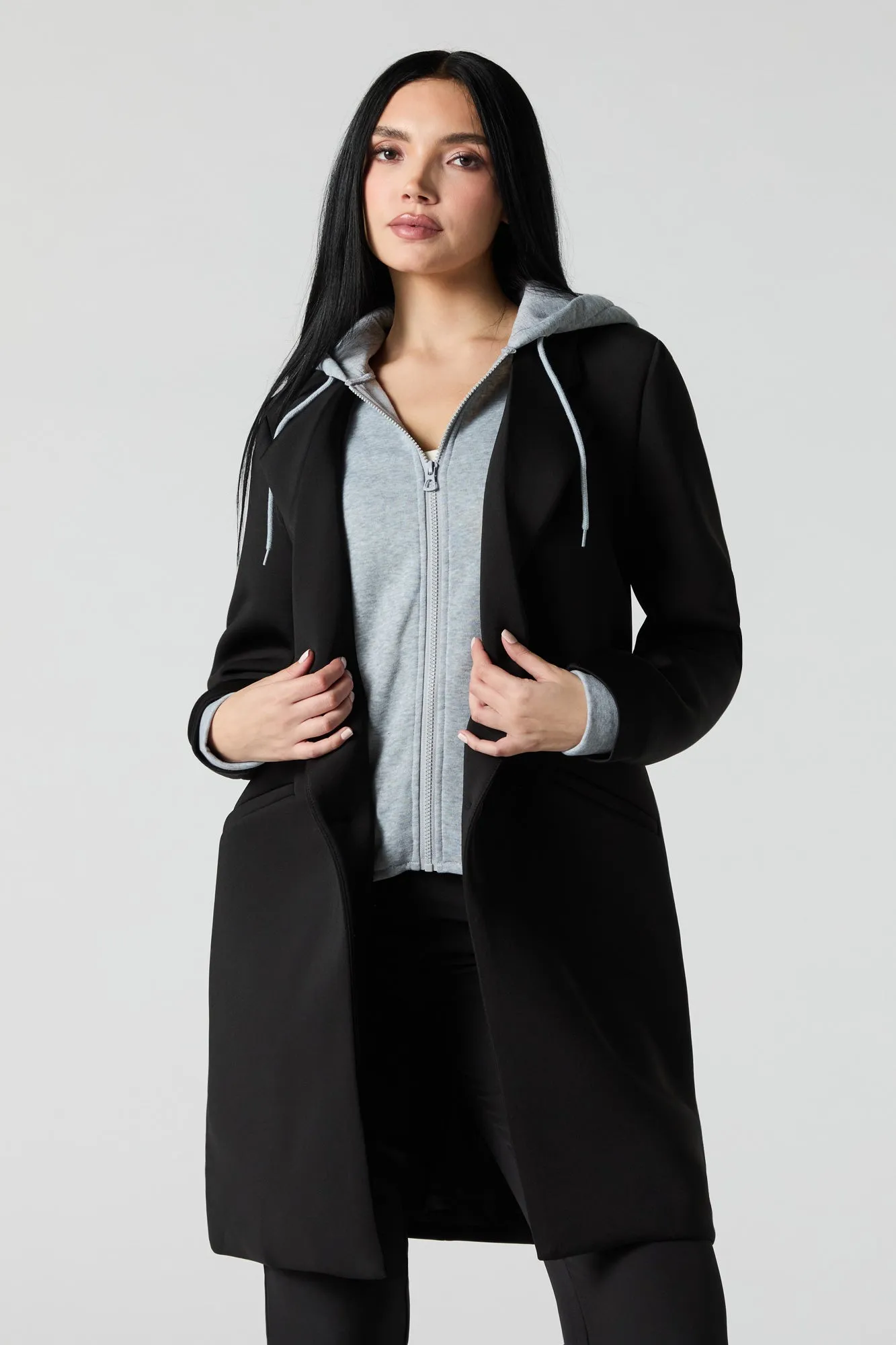 Blouson long combo en scuba sold by Urban Planet product image thumbnail 4