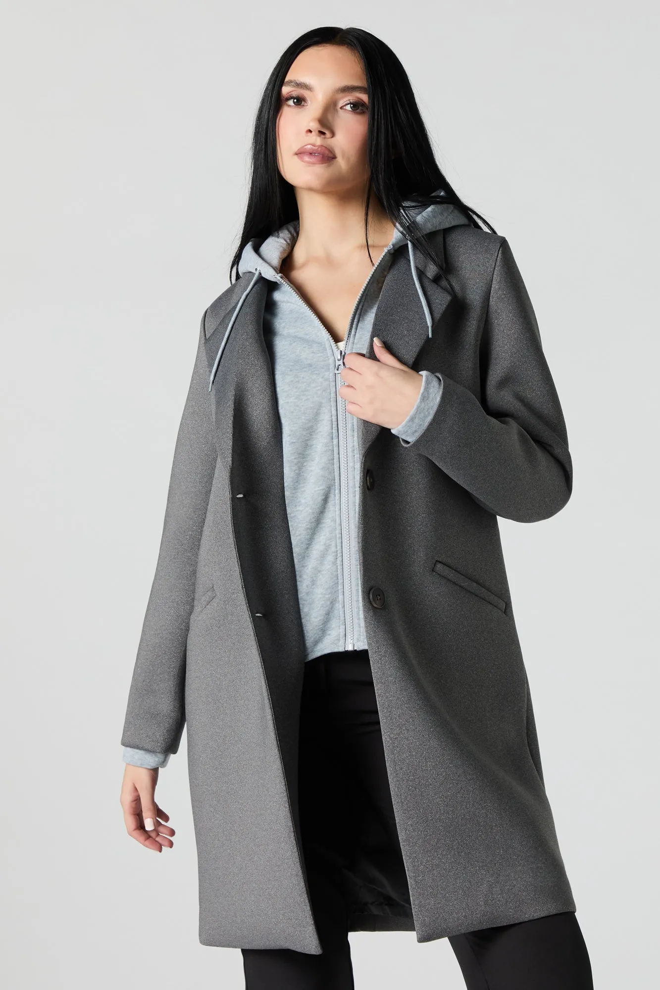 Blouson long combo en scuba sold by Urban Planet