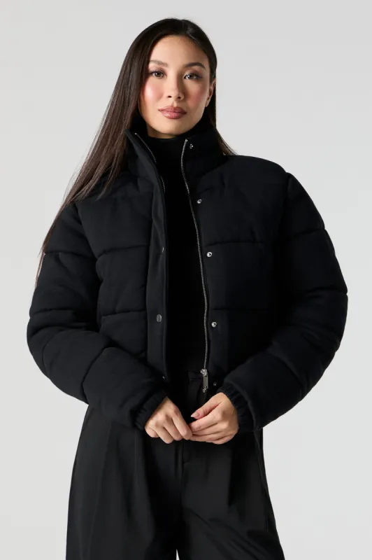 Fleece Puffer Jacket sold by Urban Planet