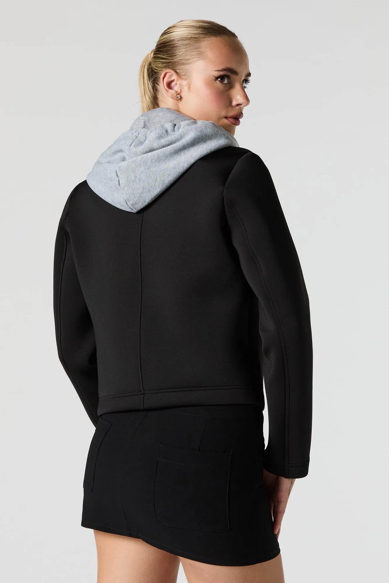 Scuba Cropped Coat with Hood sold by Urban Planet product image thumbnail 5